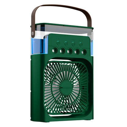 New 3 in 1 Fan Air Conditioner Household Small Air Cooler LED Night Light Portable Humidifier Air Adjustment Fan Office Home Fan