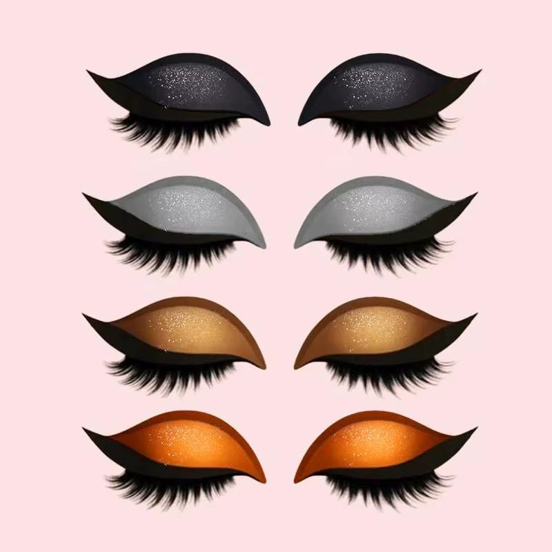 Reusable Eyelid and Eyelash Stickers Atural Eye Fake Lashes for Women'S Make up Lazy Eye Shadow Eyelash Patch Lazy Makeup Tool
