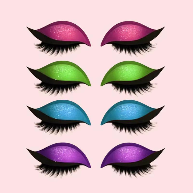 Reusable Eyelid and Eyelash Stickers Atural Eye Fake Lashes for Women'S Make up Lazy Eye Shadow Eyelash Patch Lazy Makeup Tool